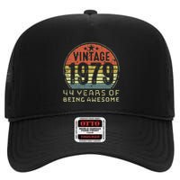 44 Year Old Birthday Vintage 1979 44th Birthday High Crown Mesh Back Trucker Hat