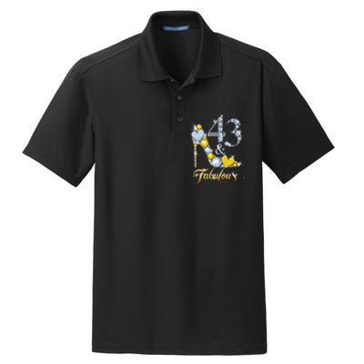 43 years old It's my Birthday 43th Birthday Diamond Crown Dry Zone Grid Polo