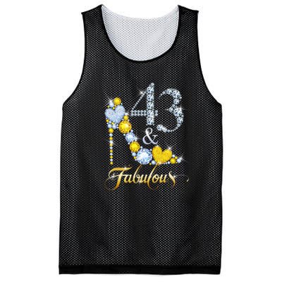 43 years old It's my Birthday 43th Birthday Diamond Crown Mesh Reversible Basketball Jersey Tank