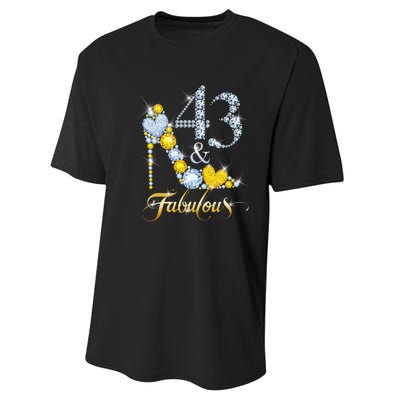 43 years old It's my Birthday 43th Birthday Diamond Crown Performance Sprint T-Shirt