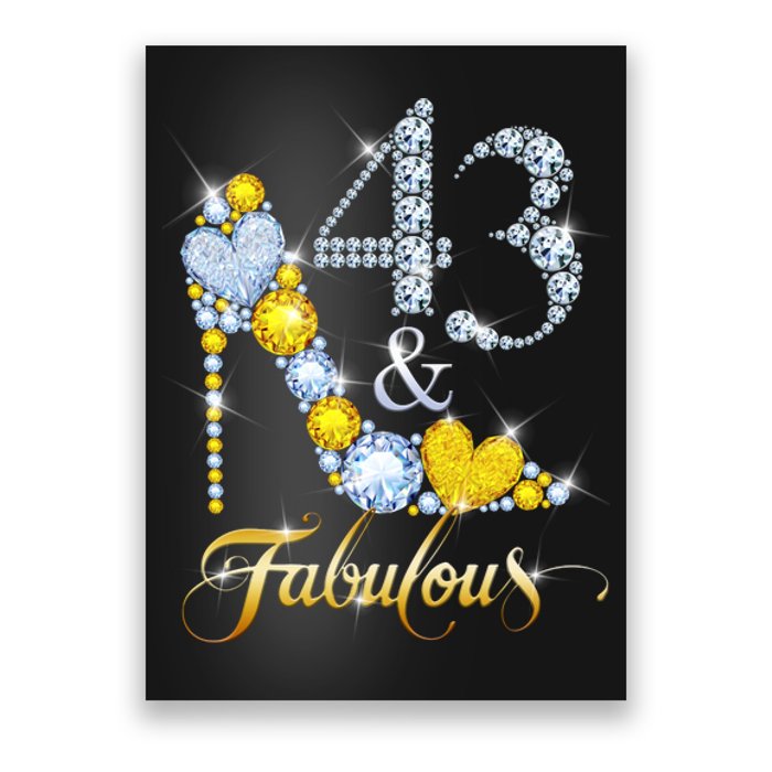 43 years old It's my Birthday 43th Birthday Diamond Crown Poster