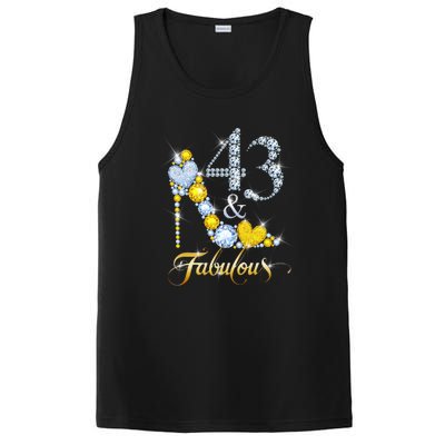 43 years old It's my Birthday 43th Birthday Diamond Crown PosiCharge Competitor Tank