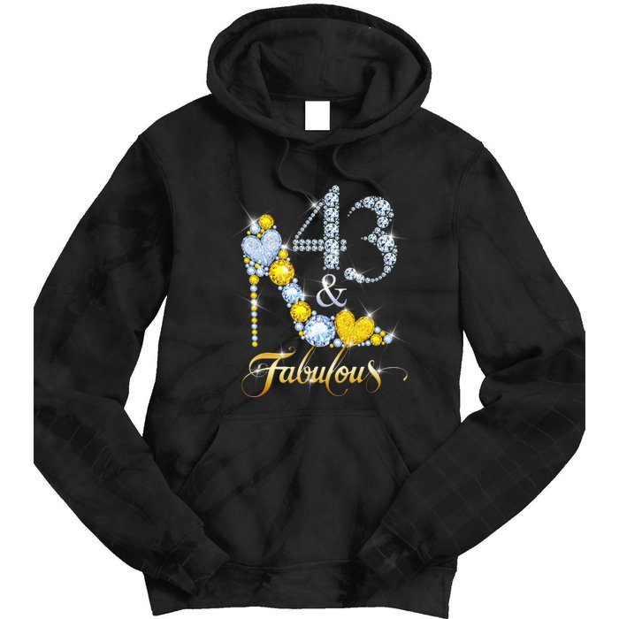 43 years old It's my Birthday 43th Birthday Diamond Crown Tie Dye Hoodie