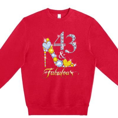 43 years old It's my Birthday 43th Birthday Diamond Crown Premium Crewneck Sweatshirt