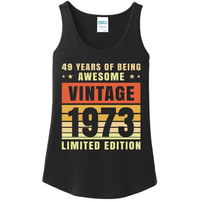 49 Years Of Being Awesome Vintage 1973 Ladies Essential Tank