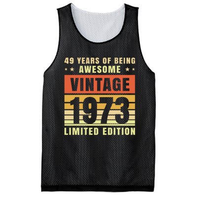 49 Years Of Being Awesome Vintage 1973 Mesh Reversible Basketball Jersey Tank