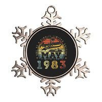 40 Year Old Awesome Since May 1983 40th Birthday Metallic Star Ornament