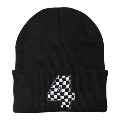4 Year Old Pit Crew Car Racing 4th Birthday Race Car Beanie