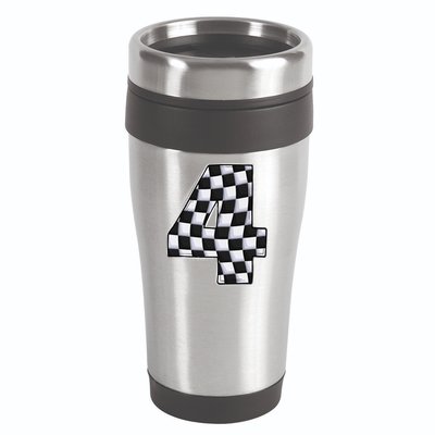 4 Year Old Pit Crew Car Racing 4th Birthday Race Car 16oz Travel Tumbler
