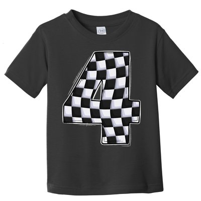 4 Year Old Pit Crew Car Racing 4th Birthday Race Car Toddler T-Shirt