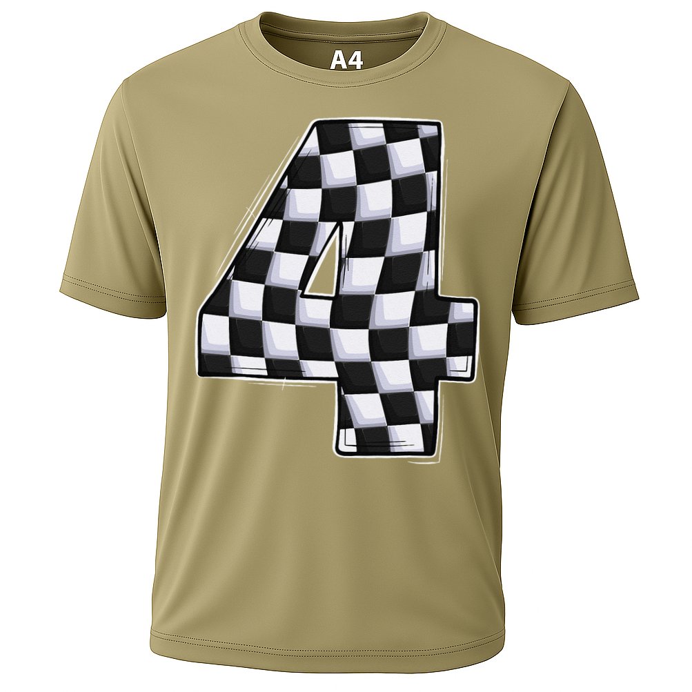 4 Year Old Pit Crew Car Racing 4th Birthday Race Car Cooling Performance Crew T-Shirt