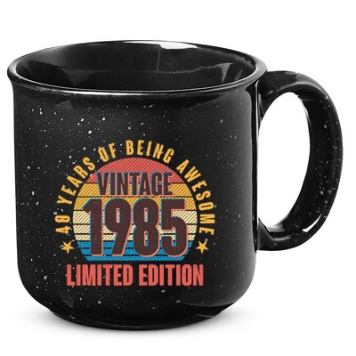 40 Years Of Being Awesome 1985 Limited Edition Vintage Retro 15oz Campfire Ceramic Mug