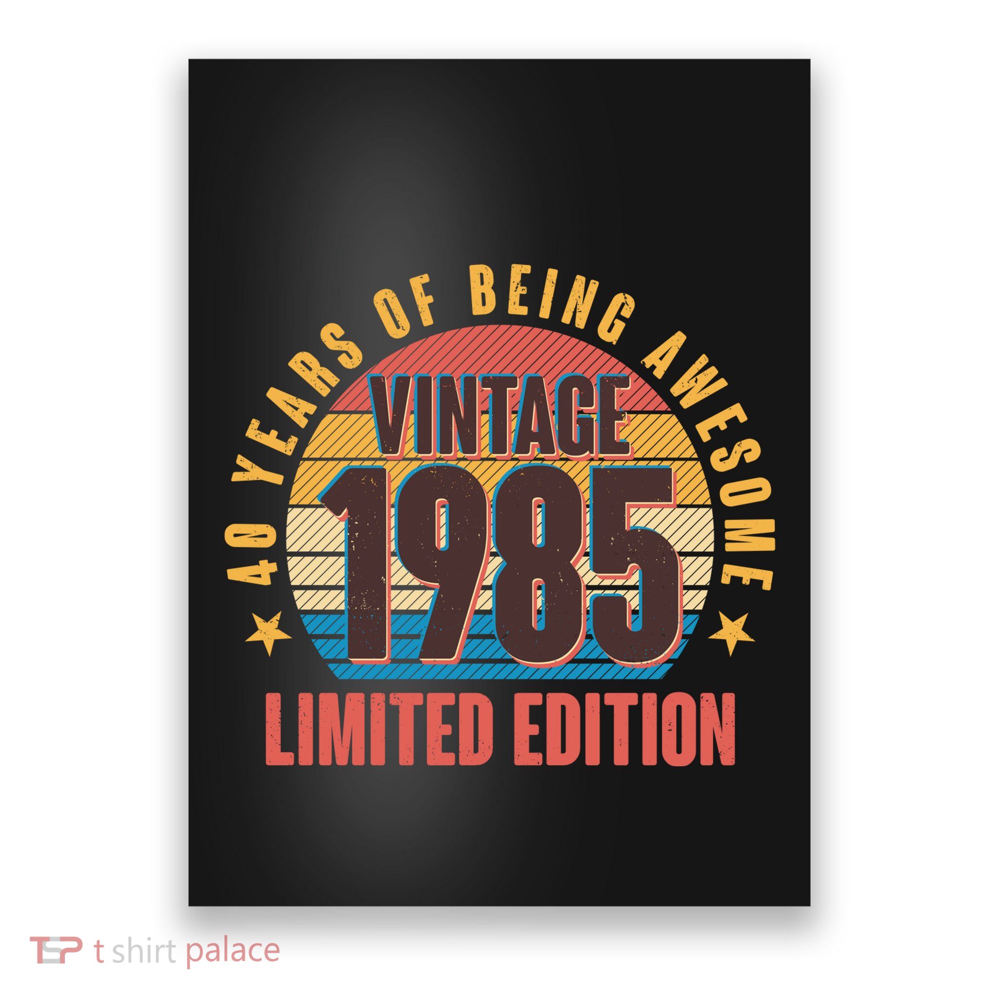 40 Years Of Being Awesome 1985 Limited Edition Vintage Retro Poster