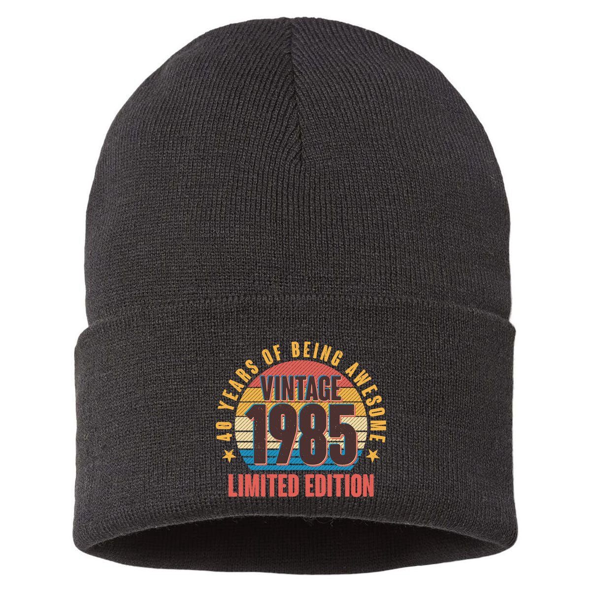 40 Years Of Being Awesome 1985 Limited Edition Vintage Retro Sustainable Knit Beanie