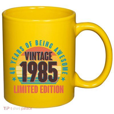40 Years Of Being Awesome 1985 Limited Edition Vintage Retro 11oz C Handle Ceramic Mug