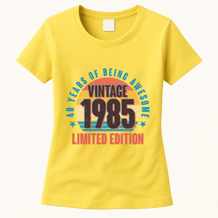 40 Years Of Being Awesome 1985 Limited Edition Vintage Retro Womens T-Shirt