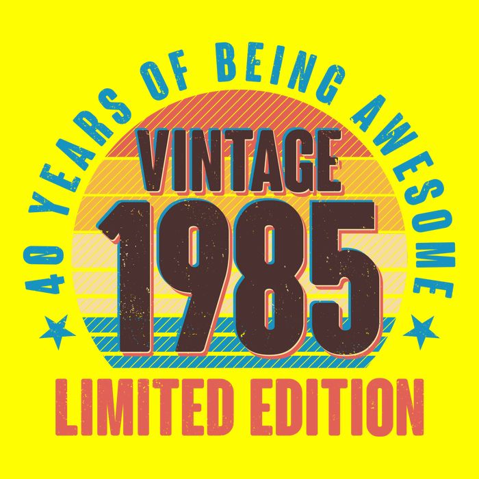 40 Years Of Being Awesome 1985 Limited Edition Vintage Retro Womens T-Shirt