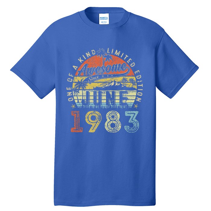 40 Year Old Awesome Since June 1983 40th Birthday Tall T-Shirt