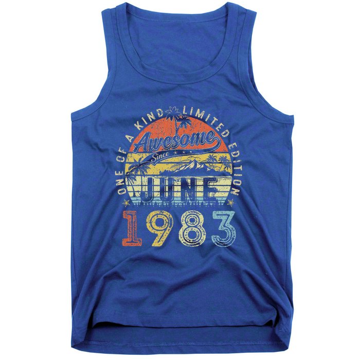 40 Year Old Awesome Since June 1983 40th Birthday Tank Top