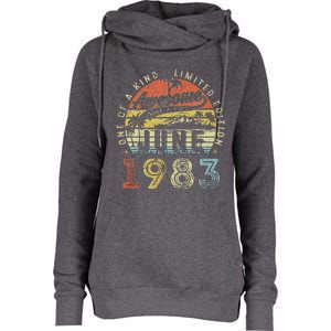 40 Year Old Awesome Since June 1983 40th Birthday Womens Funnel Neck Pullover Hood