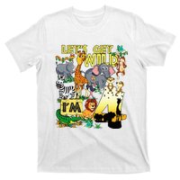 4 Year Old Zoo Safari Birthday Party Tee Lets Get Wild Im 4 T-Shirt