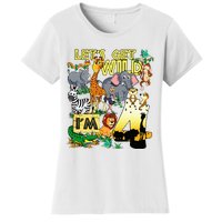 4 Year Old Zoo Safari Birthday Party Tee Lets Get Wild Im 4 Women's T-Shirt