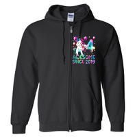 4 Years Old Unicorn Flossing 4th Birthday Girl Unicorn Party Full Zip Hoodie