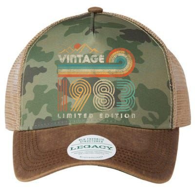 40 Year Old Birthday Vintage 1983 Limited Edition 40th Bday Legacy Tie Dye Trucker Hat