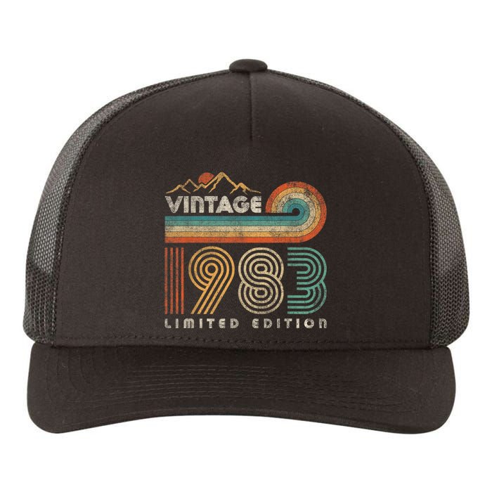 40 Year Old Birthday Vintage 1983 Limited Edition 40th Bday Yupoong Adult 5-Panel Trucker Hat