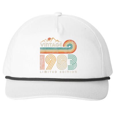 40 Year Old Birthday Vintage 1983 Limited Edition 40th Bday Snapback Five-Panel Rope Hat