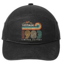 40 Year Old Birthday Vintage 1983 Limited Edition 40th Bday 7-Panel Snapback Hat