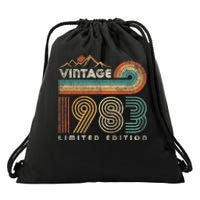 40 Year Old Birthday Vintage 1983 Limited Edition 40th Bday Drawstring Bag