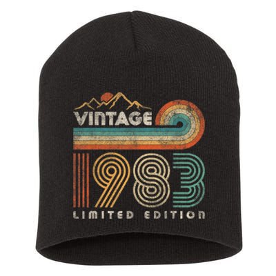 40 Year Old Birthday Vintage 1983 Limited Edition 40th Bday Short Acrylic Beanie