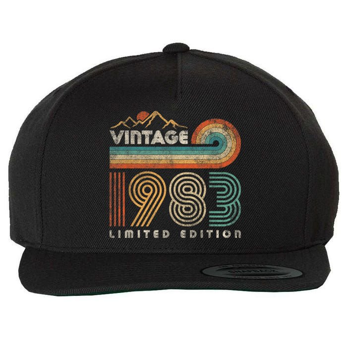 40 Year Old Birthday Vintage 1983 Limited Edition 40th Bday Wool Snapback Cap