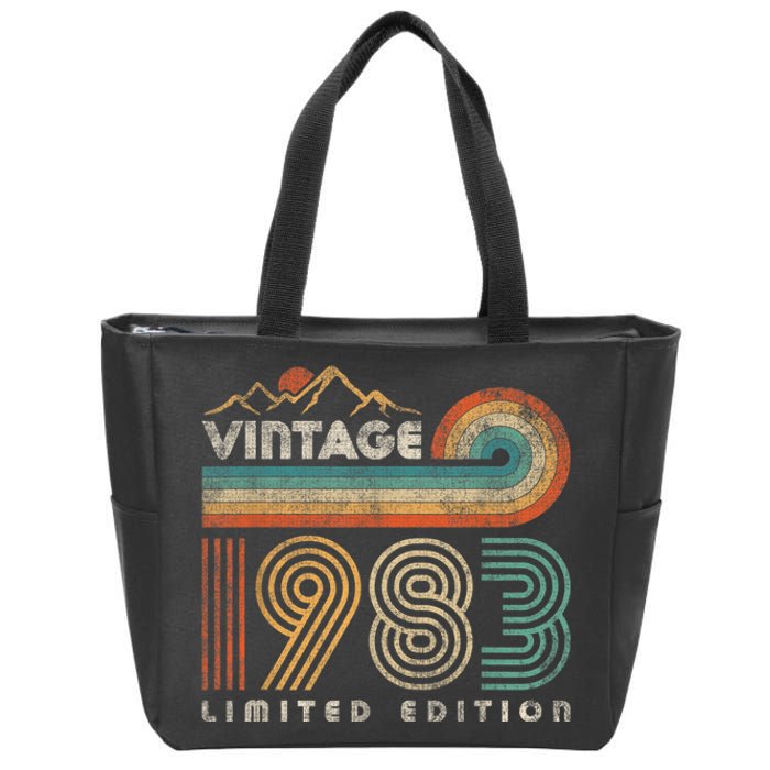 40 Year Old Birthday Vintage 1983 Limited Edition 40th Bday Zip Tote Bag