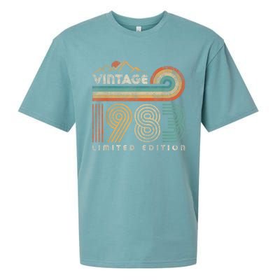 40 Year Old Birthday Vintage 1983 Limited Edition 40th Bday Sueded Cloud Jersey T-Shirt