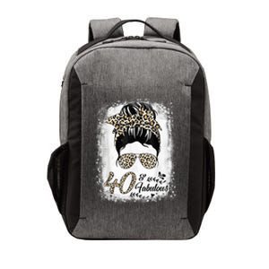 40 Years Old Fabulous Messy Bun Leopard 40th Birthday Vector Backpack