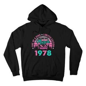 45 Years Old Awesome Since March 1978 45Th Birthday Women Hoodie