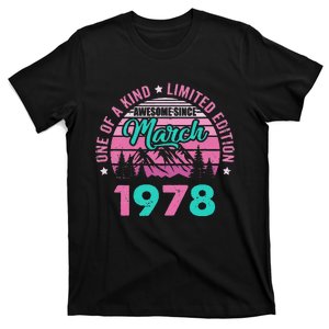 45 Years Old Awesome Since March 1978 45Th Birthday Women T-Shirt