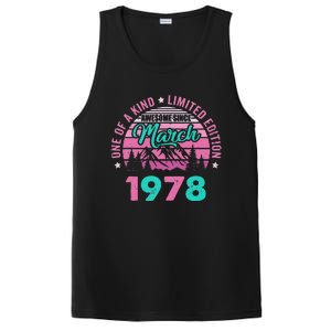 45 Years Old Awesome Since March 1978 45Th Birthday Women PosiCharge Competitor Tank