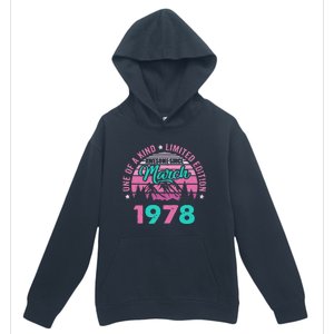 45 Years Old Awesome Since March 1978 45Th Birthday Women Urban Pullover Hoodie