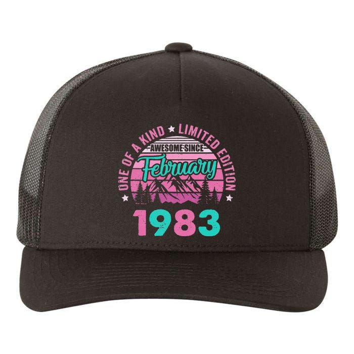 40 Years Old Awesome Since February 1983 40Th Birthday Women Yupoong Adult 5-Panel Trucker Hat