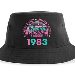 40 Years Old Awesome Since February 1983 40Th Birthday Women Sustainable Bucket Hat