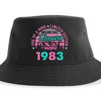 40 Years Old Awesome Since February 1983 40Th Birthday Women Sustainable Bucket Hat