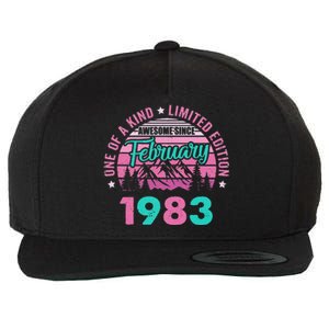 40 Years Old Awesome Since February 1983 40Th Birthday Women Wool Snapback Cap