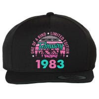 40 Years Old Awesome Since February 1983 40Th Birthday Women Wool Snapback Cap