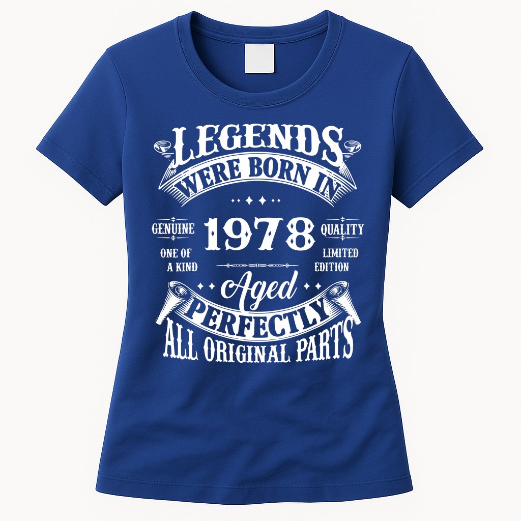 44 Years Old Vintage 1978 Limited Edition 44th Birthday Womens T-Shirt