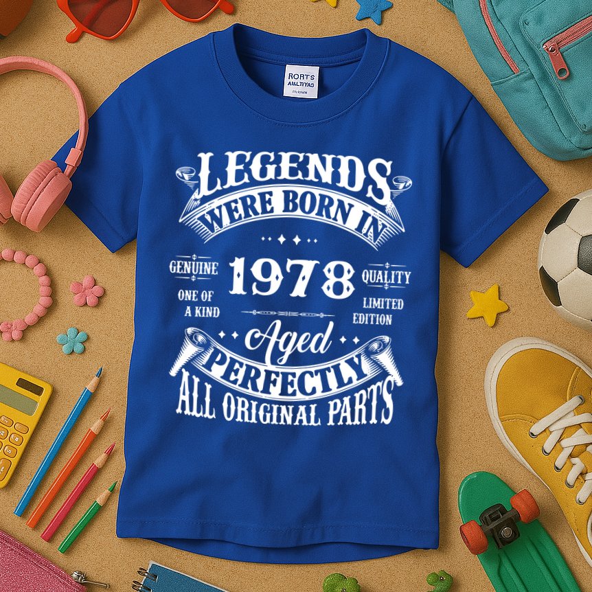 44 Years Old Vintage 1978 Limited Edition 44th Birthday Kids T-Shirt