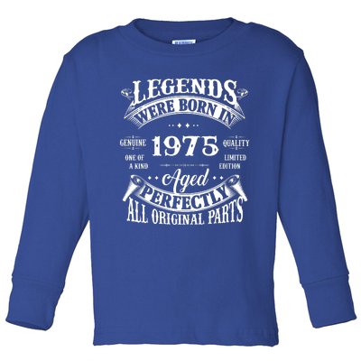 47 Years Old Vintage 1975 Limited Edition 57th Birthday Toddler Long Sleeve Shirt