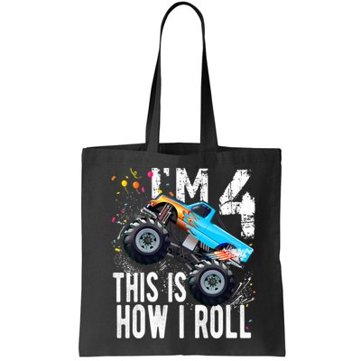 4 Year Old Gift Cool 4th Birthday Boy Gift For Monster Truck Car Lovers Bag